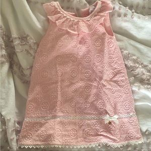 Toddler girls light pink embroidered dress